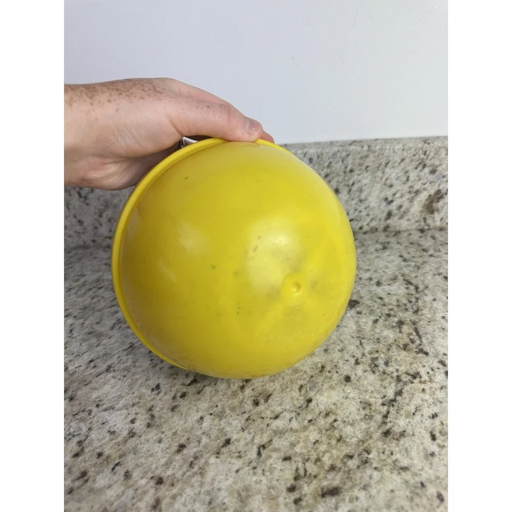 Vintage 1985 Fisher Price Roly Poly Chime Ball Carousel Yellow 1150 nostalgia